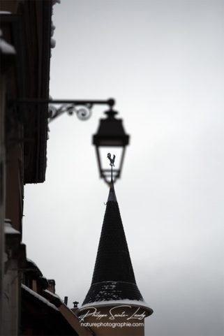 Lanterne et toit pointu