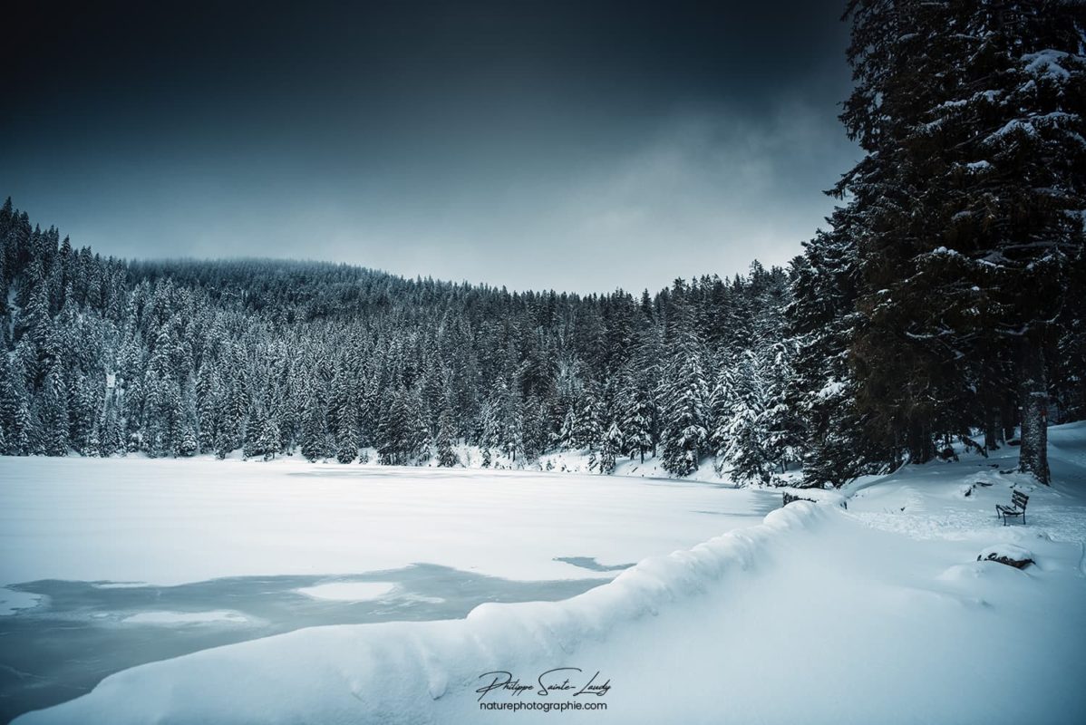 Lac Vert et neige