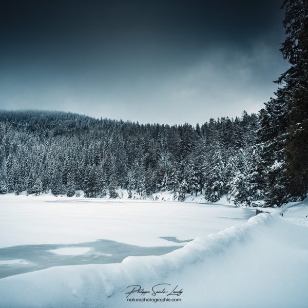 Lac Vert et neige