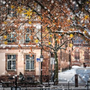 Neige sur Strasbourg Strasbourg ville