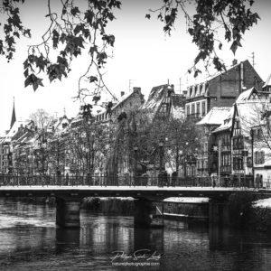 Pont du Bain aux Roses Strasbourg en N&B