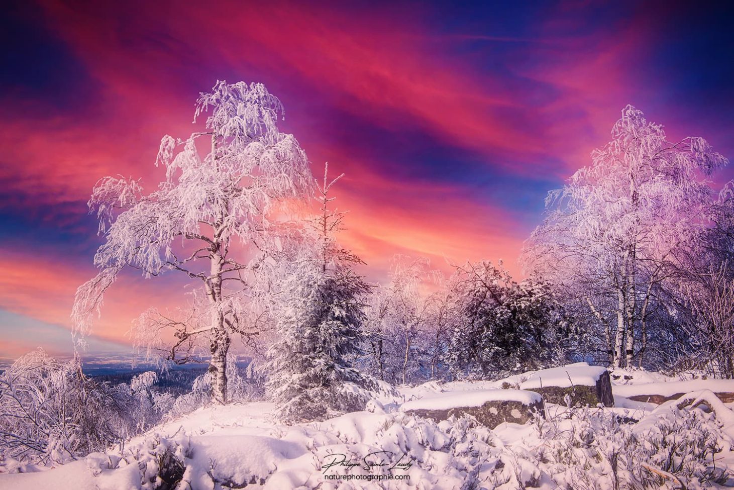 Ciel coloré dans les Vosges