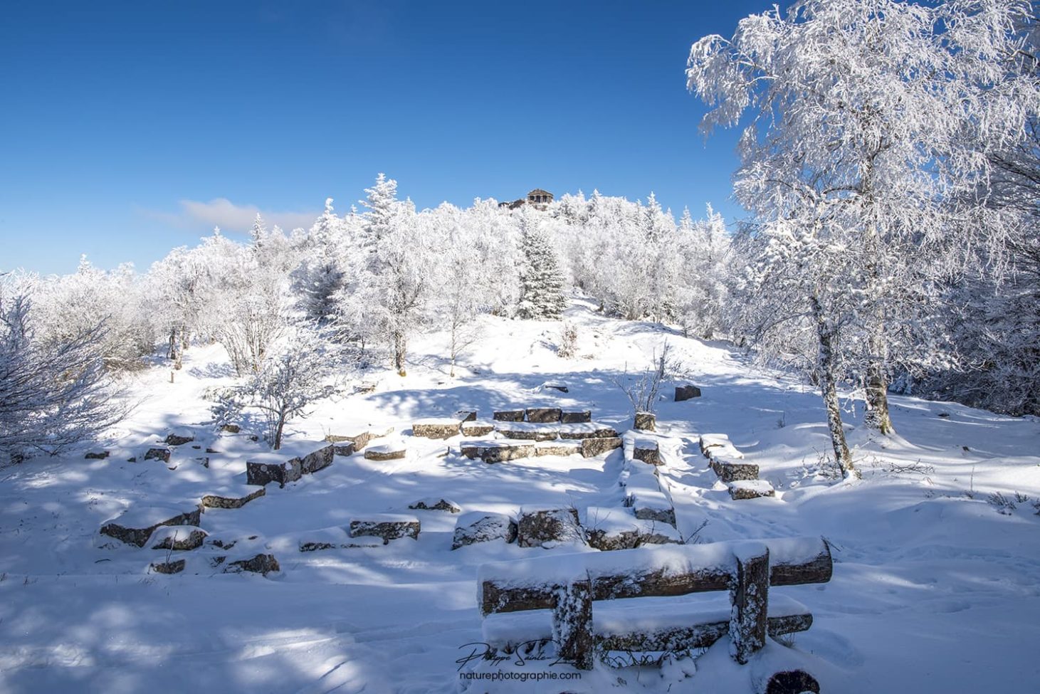 Champ de neige devant le Donon