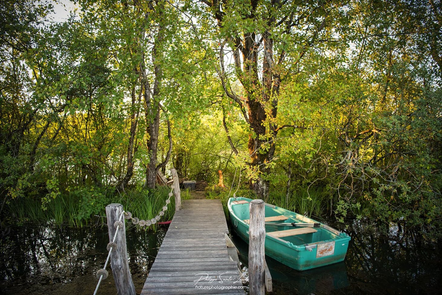 Feu de camp au bout du ponton