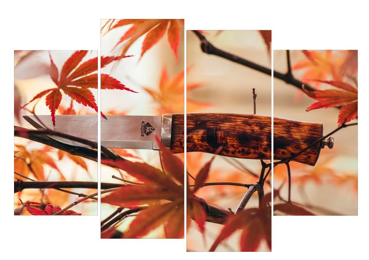 Puukko dans un arbre