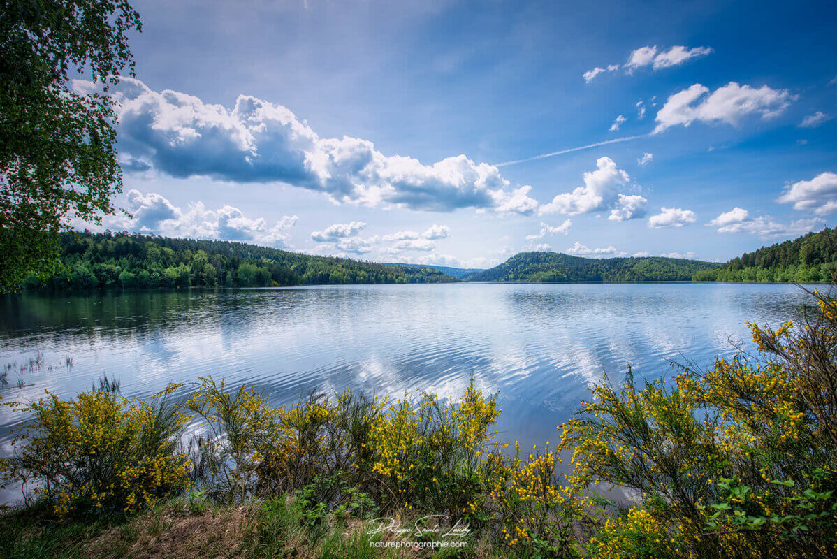 Ciel bleu et nuages à Pierre-Percée