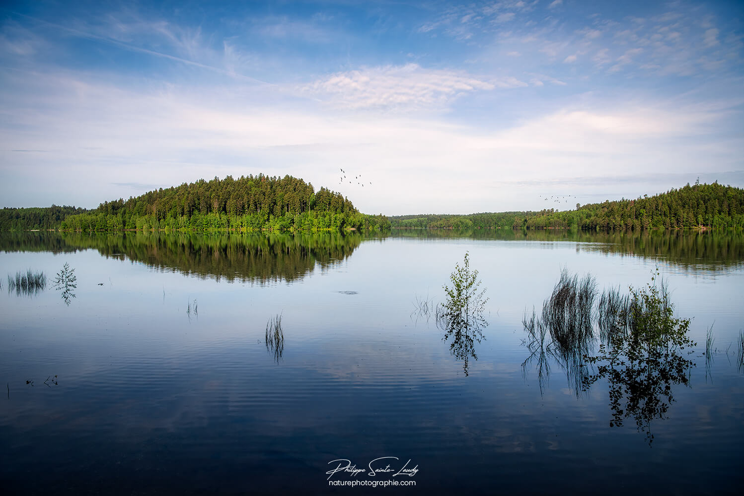 Reflet sur le lac de Pierre-Percée