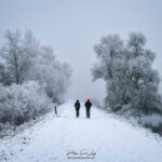 Un couple dans la neige