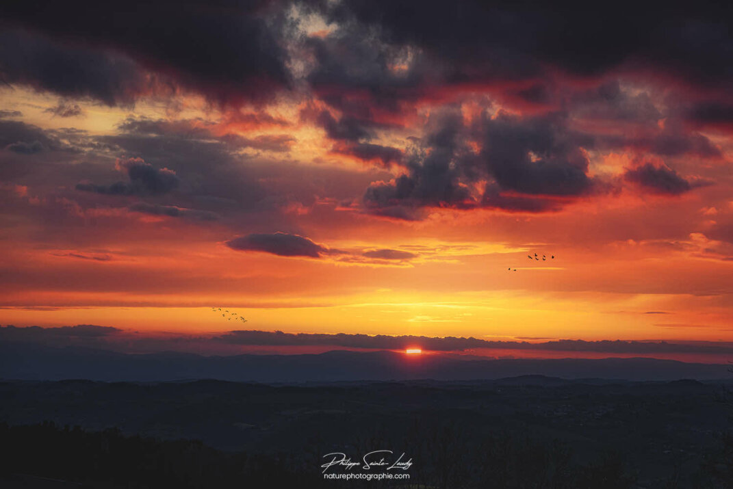 Coucher de soleil orangé