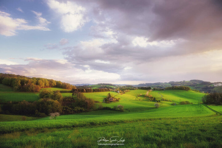 Lumière chaude sur les Monts du Lyonnais