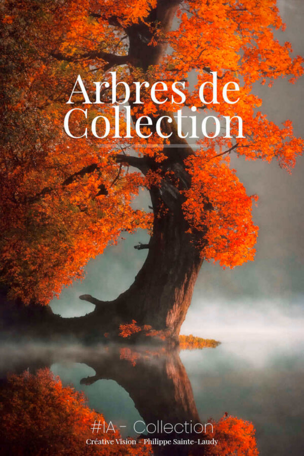 Collection d'arbres en automne - IA