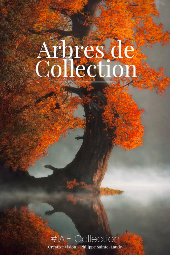 Arbres-de-collection-#IA Collection d'arbres en automne - IA