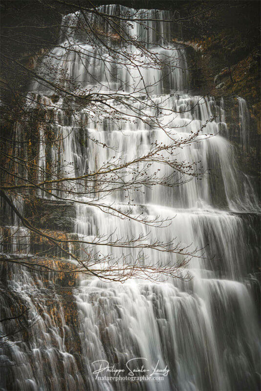 Pose longue sur cascade du Jura