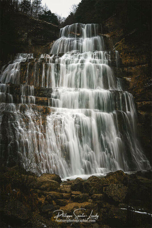 Cascade de l'Éventail dans le Jura