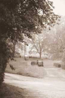 Tracteur en sépia