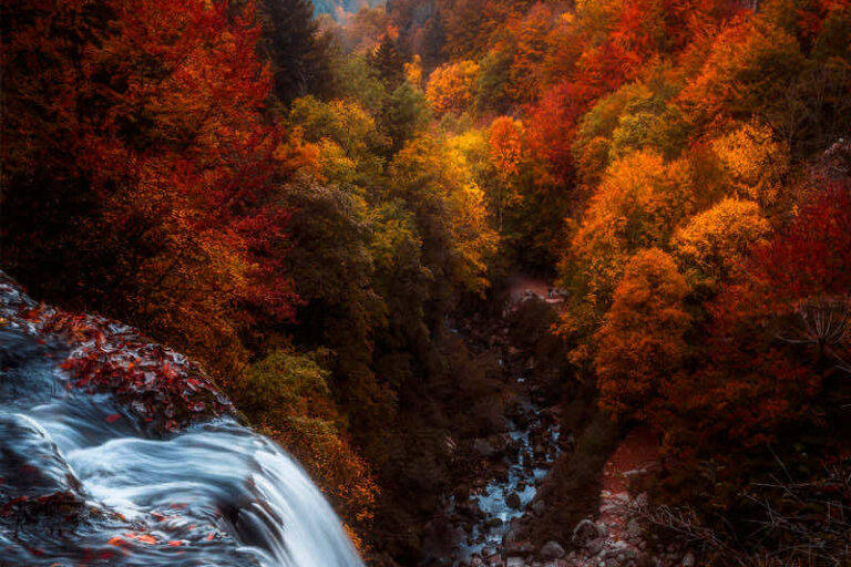 Les Cascades du Hérisson en automne