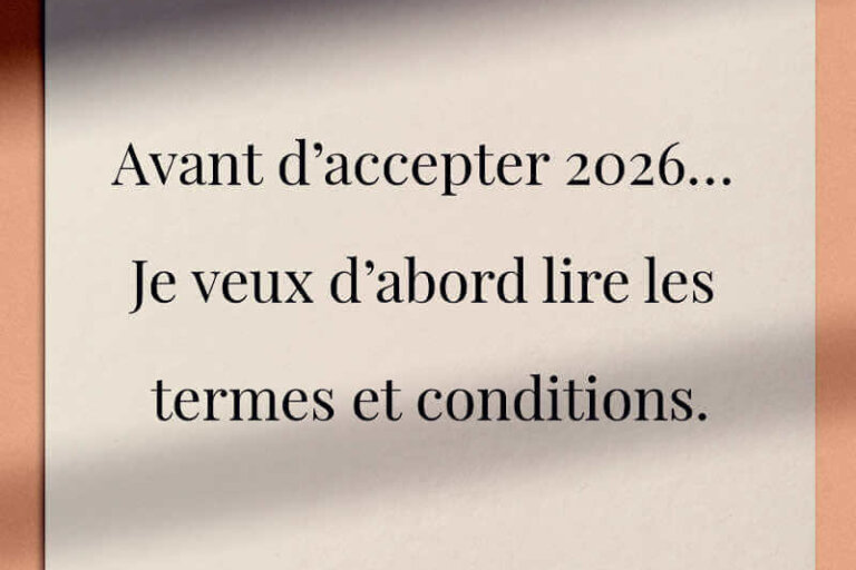 Bonne année 2026.